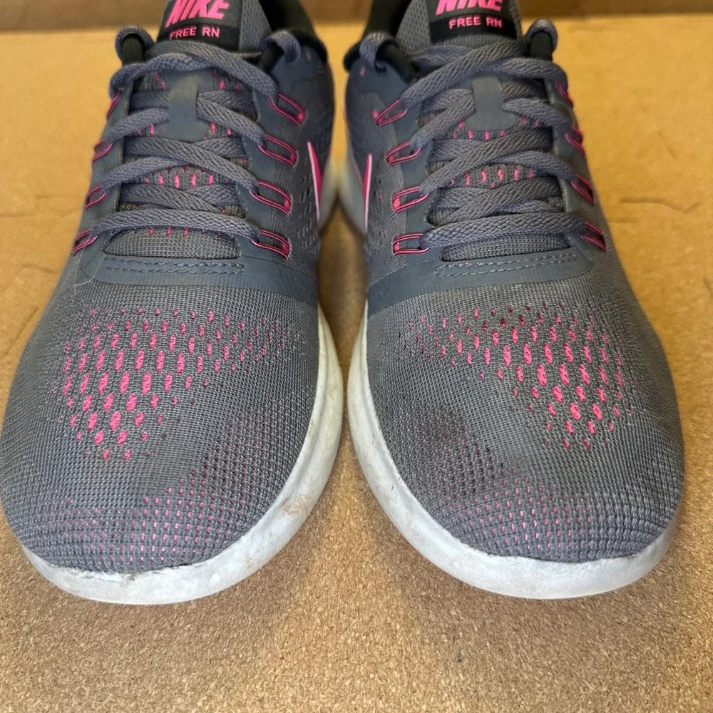 Nike Free RN 2016 Womens Running Shoes Grey Pink 831509-006 Size 9